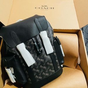 Hudson Backpack Horse & Carriage Cargo. Brand new box.  Genuine Authentic Coach.